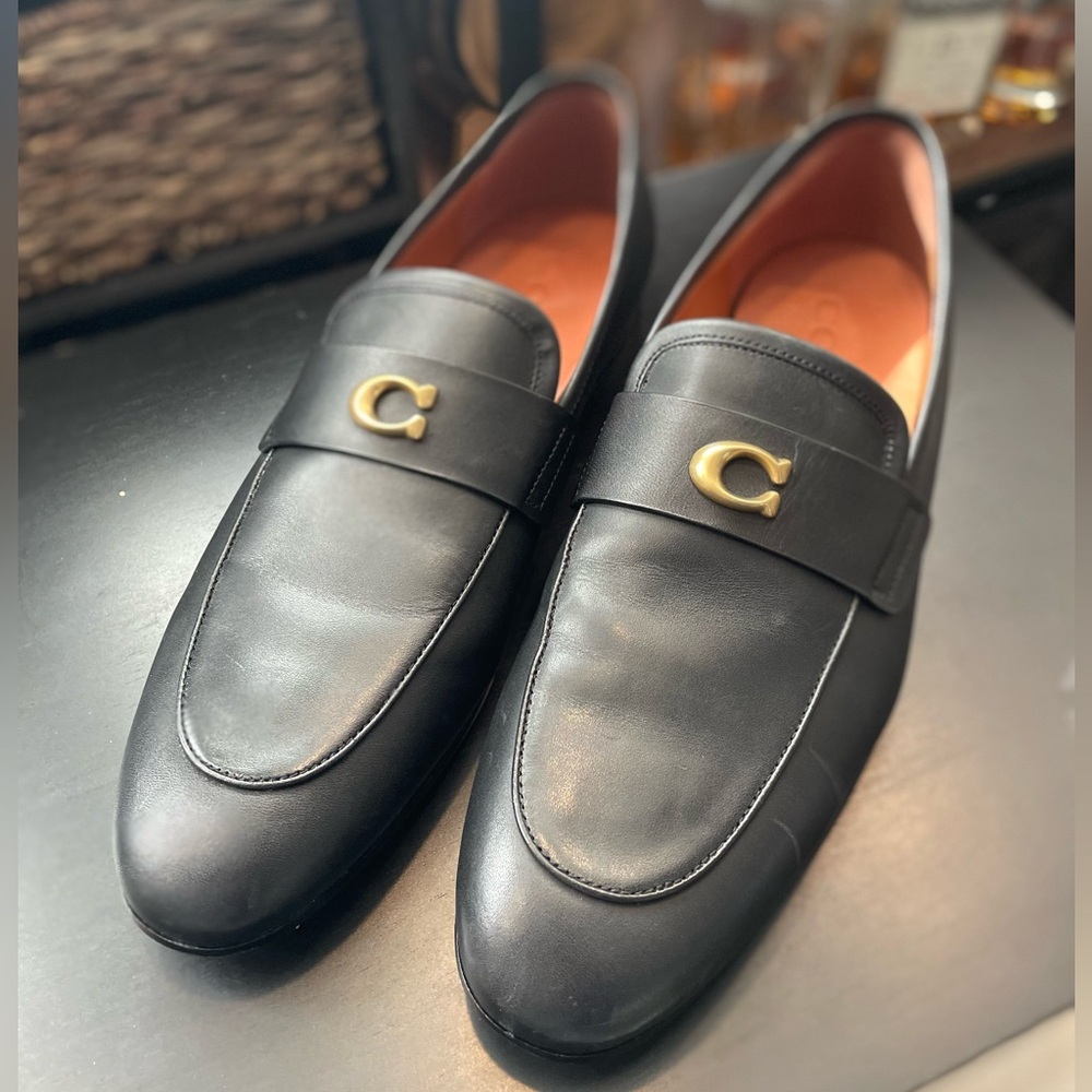 Coach Men's Sculpt C Leather Slip-On Loafers | Size 12